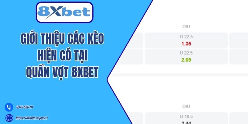 Giới thiệu các kèo hiện có tại quần vợt 8xbet 