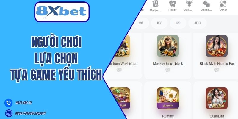 Người chơi lựa chọn tựa game yêu thích 